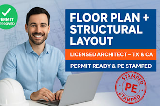 review and architectural plans, house plans,  blueprints stamped for city permit