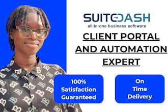 setup your suitedash CRM, do automation and  client portal