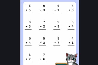 make and design maths worksheets for children