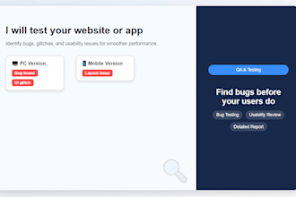 test your app, game, or website and give clear feedback