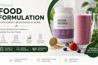 develop unique food formulations for commercial production