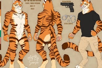 do nsfw anthro furry reference sheet, nsfw furry character, fursona ref sheet