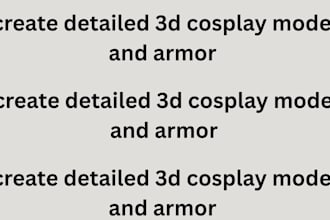 create detailed 3d cosplay model and armor