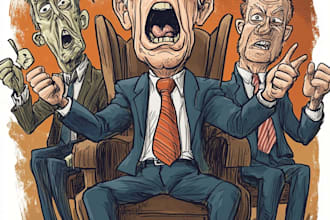 do digital political cartoon for political cartoon