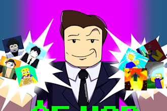 dibujare tu personaje de roblox a tu gusto o una miniatura para un juego