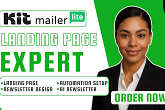 design convertkit mailerlite newsletter design kit landing page email sequence