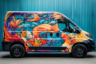 design a vehicle wrap, car wrap, food truck wrap