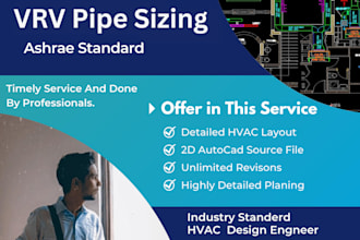 vrf refrigerant pipe routing design and drafting with boq