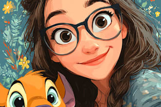 do an portrait into cartoon disney