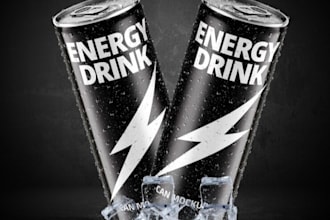 design beverages label, juice label, soda, energy drink and can label