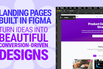 design a modern, conversion ready landing page in figma