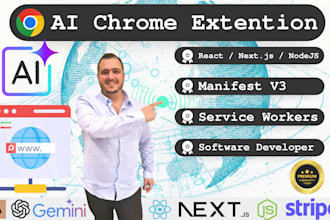 develop chrome extension manifest v3 with ai agents, apis, react, next js