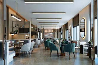 remodei 3d restaurant, coffee shop, cafe, bar, spar, supermarket, shopping malls