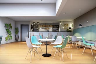 rework 3d restaurant,cgi interior,pop rooftop,noodel,dinning area,lounge design