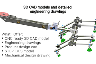 create cnc ready 3d cad models and detailed engineering drawings