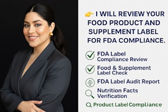 review your food product and supplement label for fda compliance