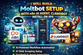 build smart ai bots with molbot, n8n, ai automation and vps setup