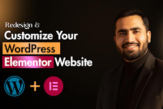 redesign or customize your wordpress elementor website