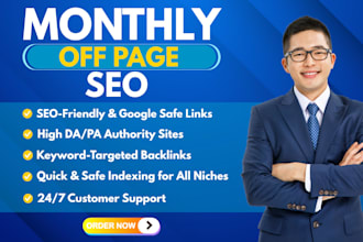 do monthly off page SEO to improve your domain authority