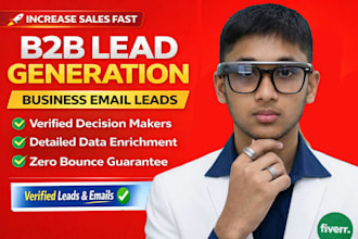 do b2b lead generation prospect email list building with data enrichment