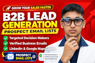 do b2b lead generation prospect email list building with data enrichment