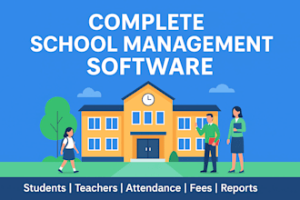 create professional school management software for students teachers and fees