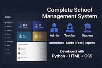 build a responsive school management web app for your institution