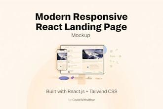 create a responsive react landing page