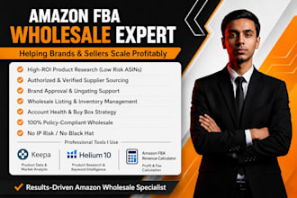 be your amazon wholesale VA for account management and sourcing