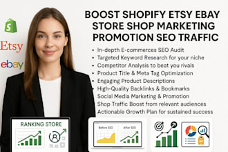 boost shopify etsy ebay store marketing promotion seo traffic sales