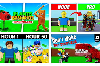 design clickbait roblox thumbnail or icon for youtube