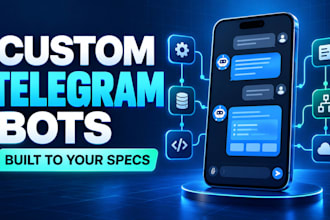 create a custom telegram bot with any functionality you need