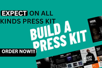 design electronic press kit, one pager, one sheet, epk, media kit, speaker kit