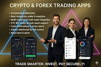 build crypto trading app, forex trading app, crypto exchange website, stock app