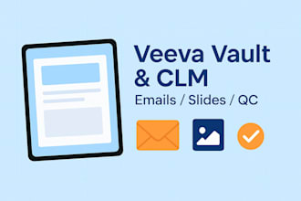 develop, manage, and migrate veeva vault clm and approved emails