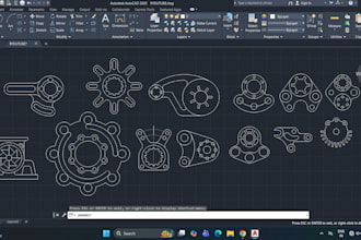 create autocad 2d mechanical parts drawings and 3d models