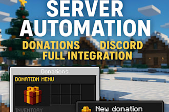 build minecraft server with donation system discord and event integration