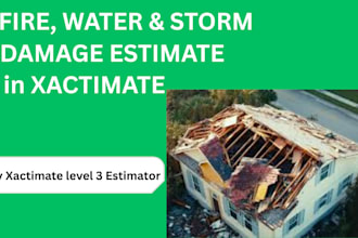 prepare fire, water, and storm damage estimate in xactimate