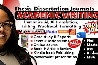 proofread format ghostwrite academic research academic CV article journal thesis