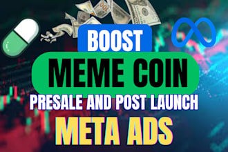 solana meme coin promotion presale post launch meta ads, instagram facebook ads