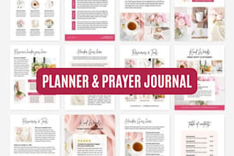 format design journal, fillable logbook, planner workbook, and prayer journal