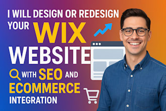design or redesign your wix website with SEO and ecommerce integration
