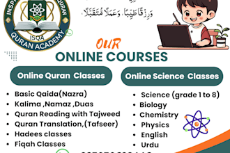 be your expert online science quran and islamic tutor