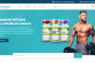 build peptide website nutraceutical website nootropic store peptide shop peptide