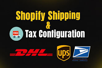 configure shopify shipping setting profiles taxes for domestic and international
