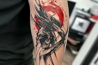 design professional japanese, asian style tattoo design