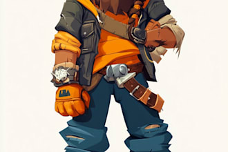 draw 2d game character illustration