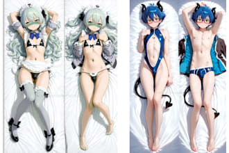 design body pillow dakimakura anime nsfw custom vtuber fantasy oc illustration