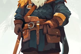 draw 2d game character illustration
