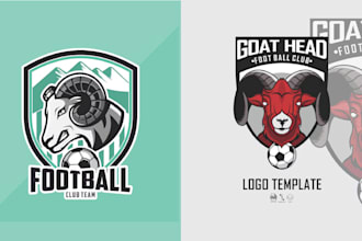 design mascot football sheep goat logo